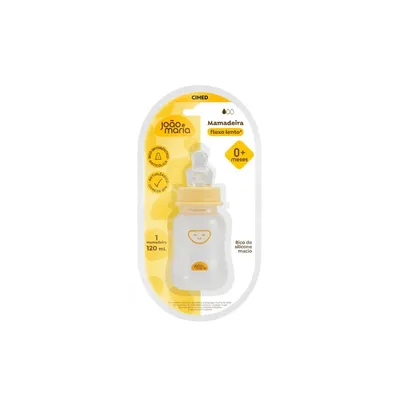 MAMADEIRA CIMED JOAO E MARIA BICO ORTO AMARELA 120ML