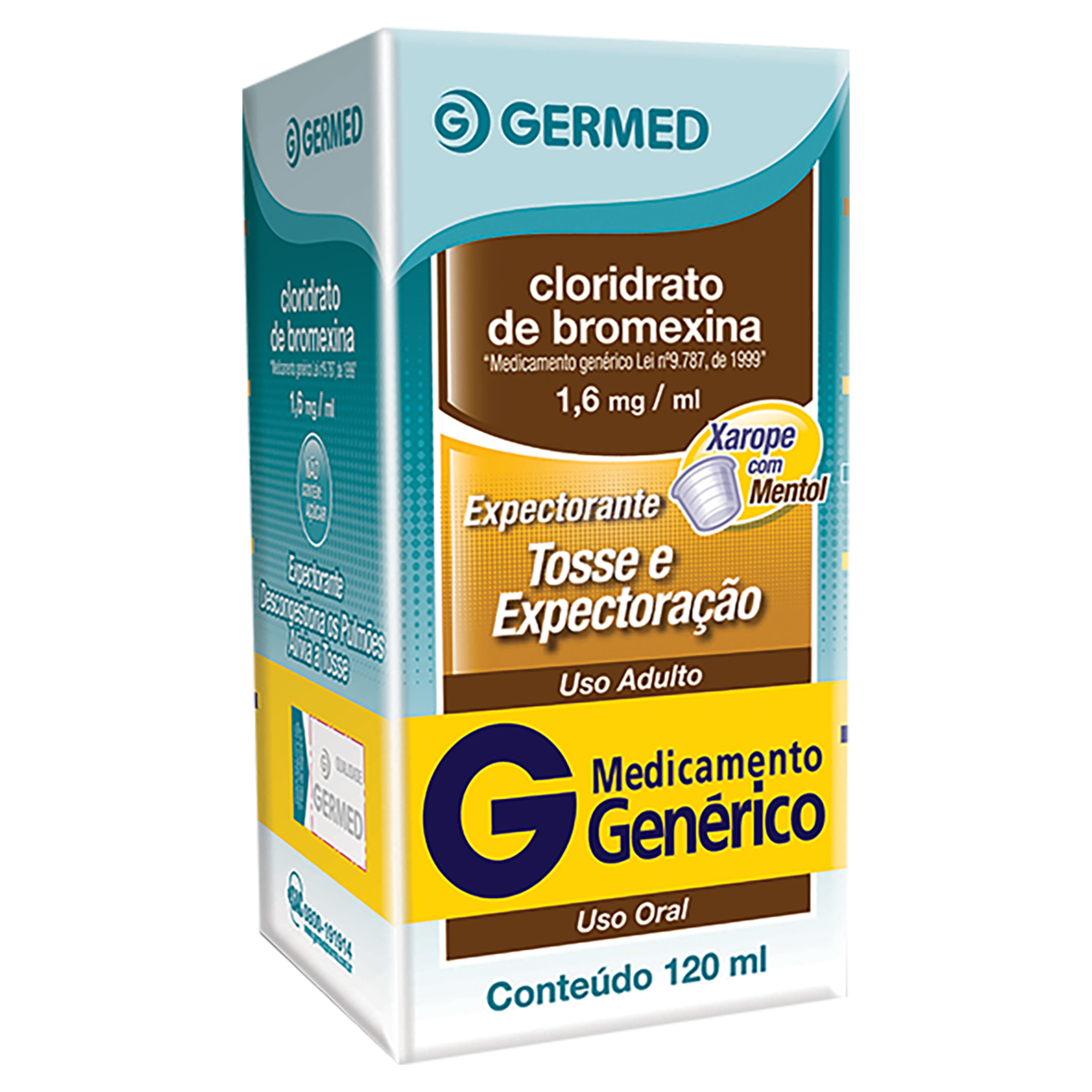 Cloridrato De Bromexina Xarope Adulto Germed Caixa Com 120Ml