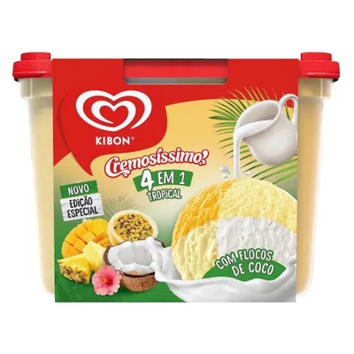 Sorvete Cremosissimo 2Em1 Tropical 2l - KIBON