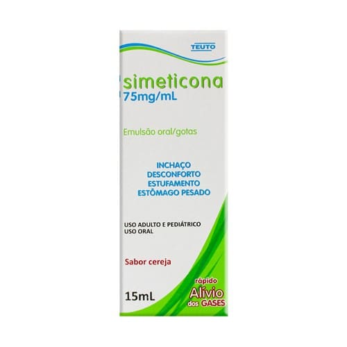 Simeticona Gotas 75mg/ml 15ml de Emulsão de Uso Oral - TEUTO