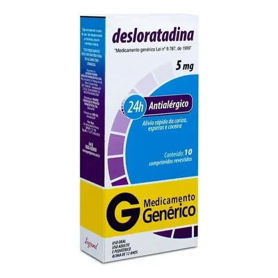 Desloratadina 5Mg Legrand 10 Comprimidos Revestidos
