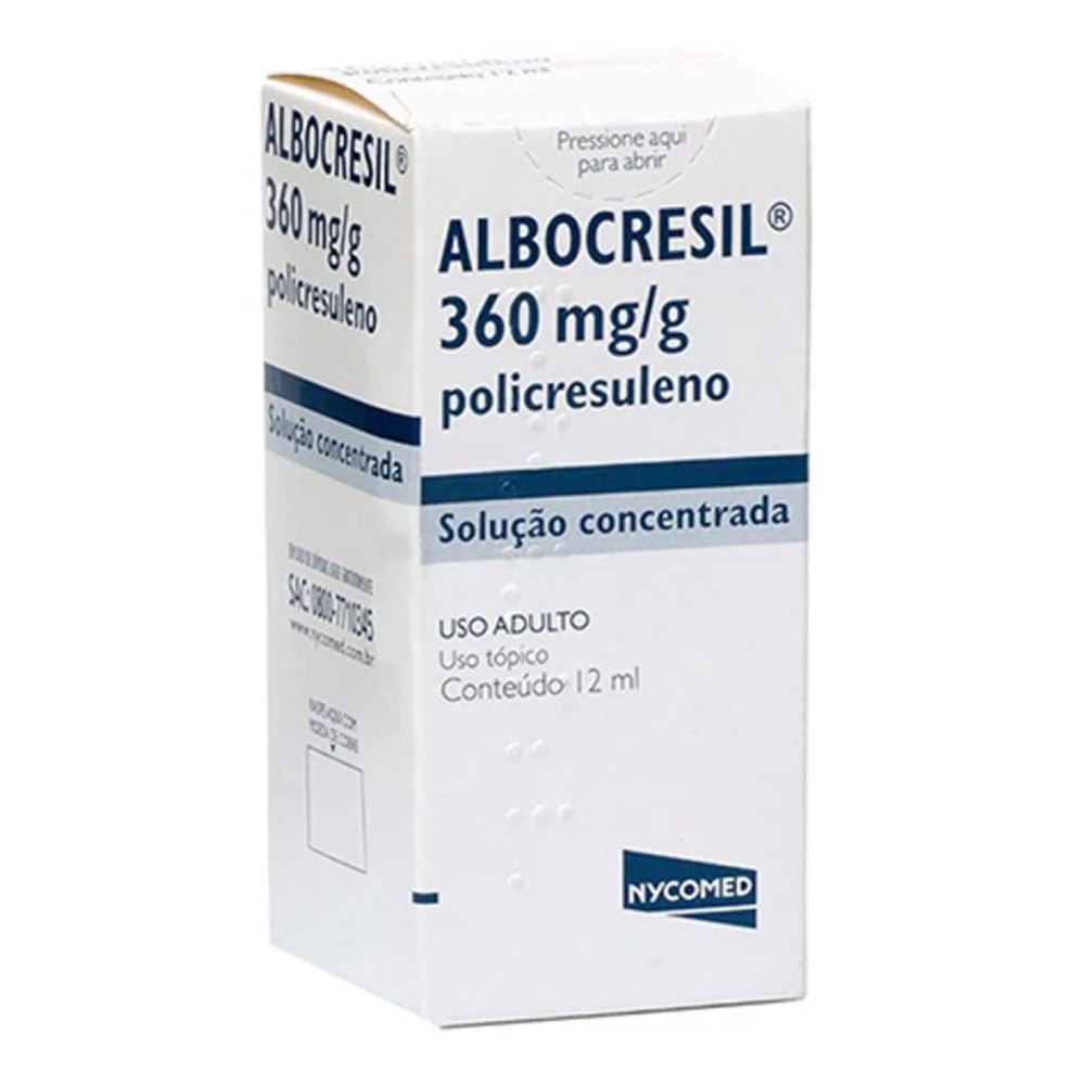 Albocresil Solução 360Mg/G Cosmed Caixa Com 1 Frasco 12Ml