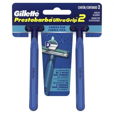 Aparelho de Barbear Prestobarba Ultragrip 2 Unid - GILLETTE