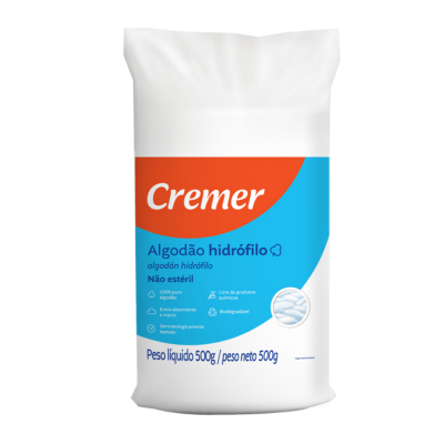 Algodão Cremer Hidrofilo Rolo 500G