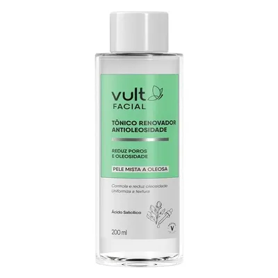 Tônico Renovador Facial Vult Antioleosidade 200ml