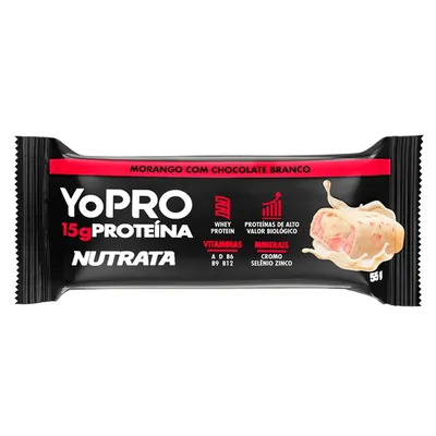 Barra De Proteína Yopro Morango 55G