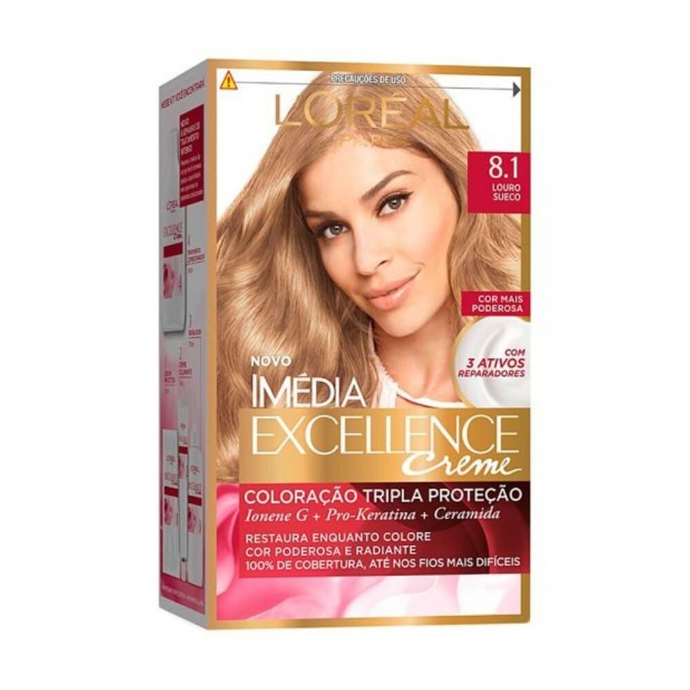 Tintura Imedia Excellence Ice Colors 8.1 Louro Sueco