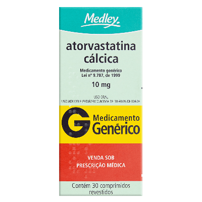 ATORVASTATINA 10MG 30 COMPRIMIDOS