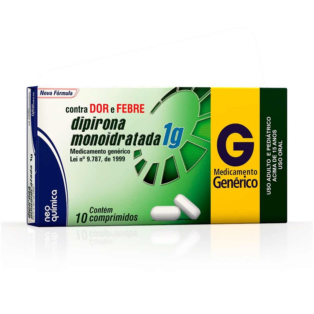 Dipirona Comprimido 1G Neo Química Caixa Com 10 Comprimidos