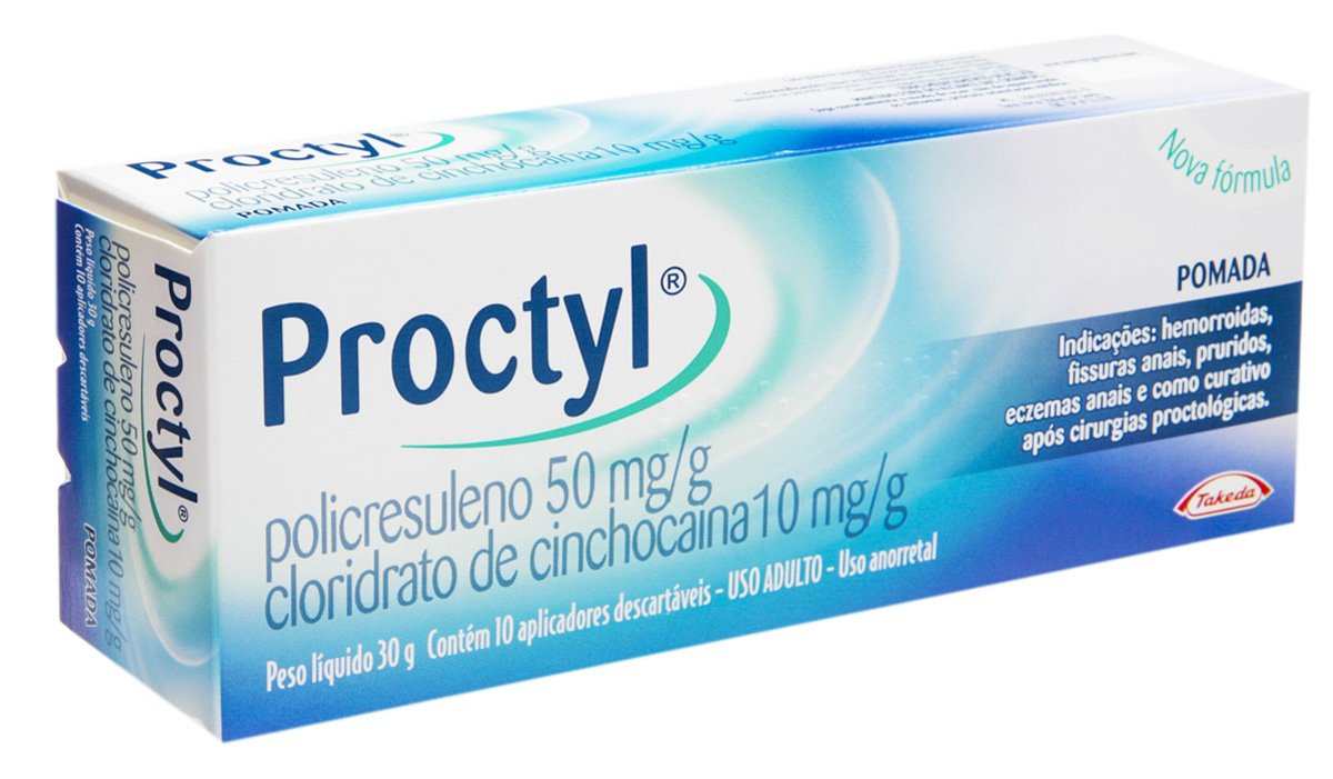 Proctyl em Pomada Com 30g + 10 Ampolas