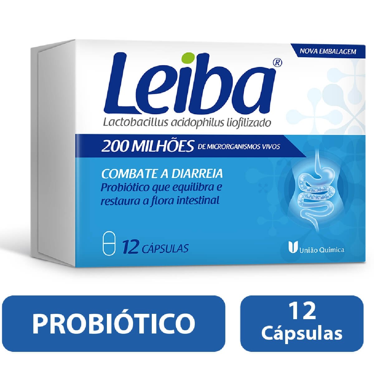 Leiba 200Mi União Química Caixa Com 12 Cápsulas