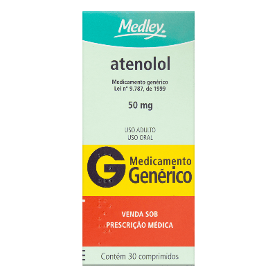 ATENOLOL 50MG 30 COMPRIMIDOS