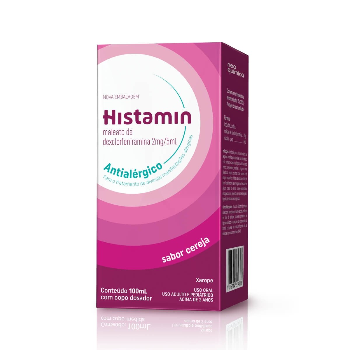 Histamin 2Mg/5Ml Xarope Neo Química Frasco 100Ml