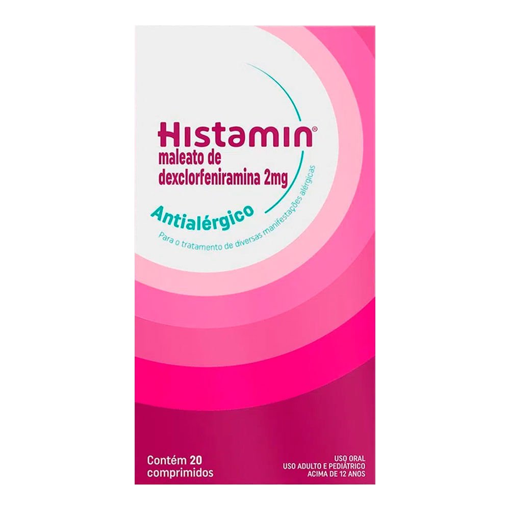 Histamin 2Mg Neo Química Caixa Com 20 Comprimidos