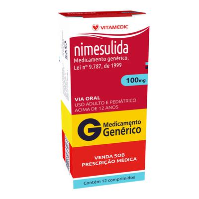 Nimesulida 100Mg Vitamedic 12 Comprimidos
