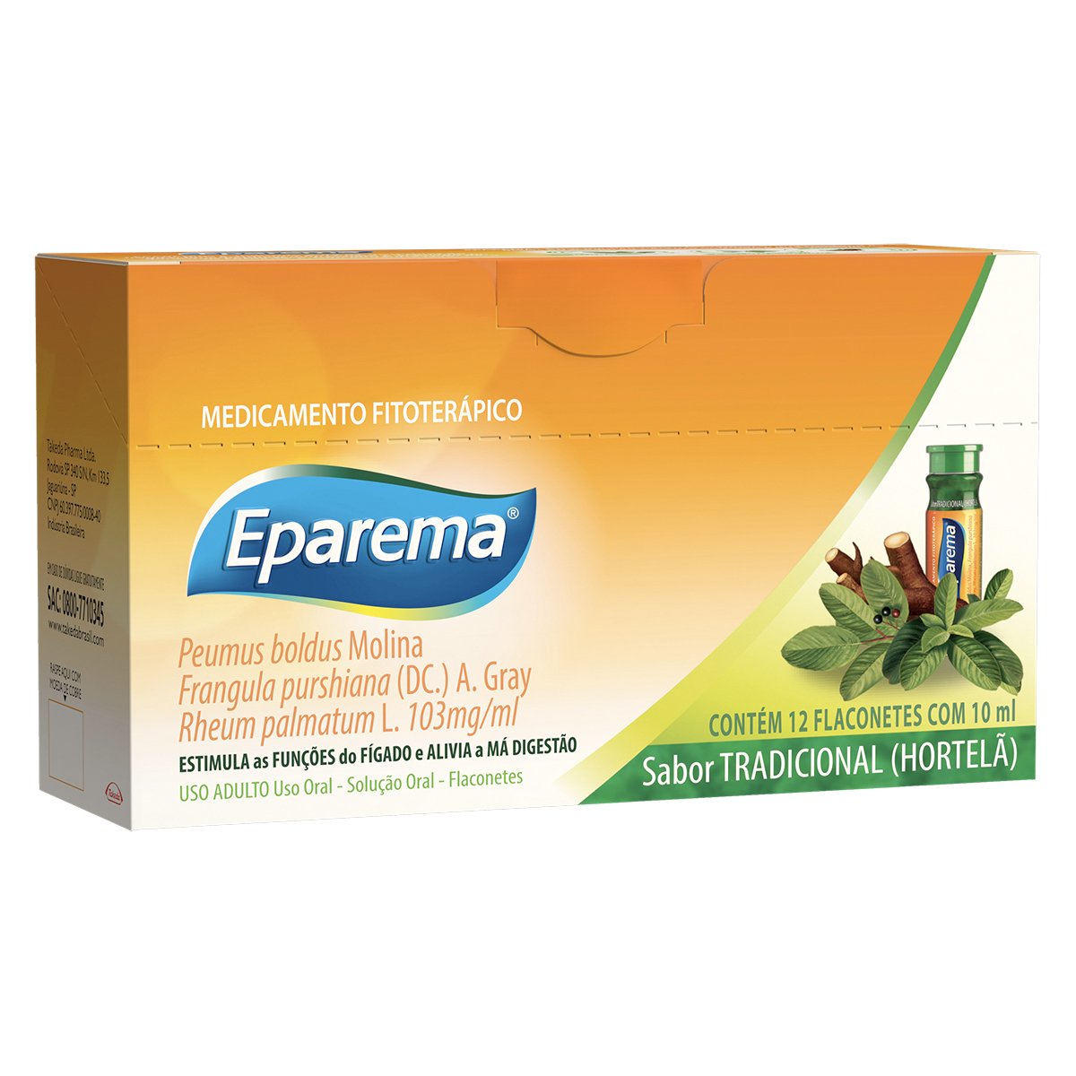 Eparema Sabor Tradicional Hortelã 12 Flaconetes 10ml -TAKEDA