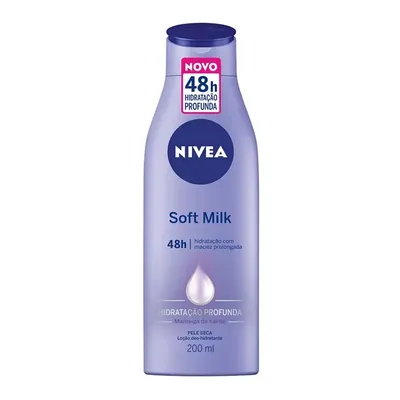 Loção Deo-Hidratante Pele Seca Nivea Soft Milk Frasco 200ml