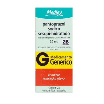 Pantoprazol Sódico Sesqui-Hidratado 20mg, 28 Comprimidos