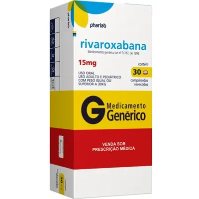 Rivaroxabana 20Mg Pharlab Caixa Com 30 Comprimidos