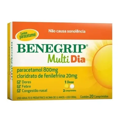 Benegrip Multi Dia Cosmed Caixa Com 20 Comprimidos