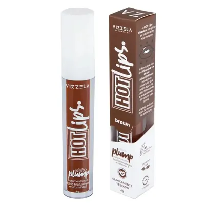 Gloss Labial Hot Lips Brown - Vizzela 4g