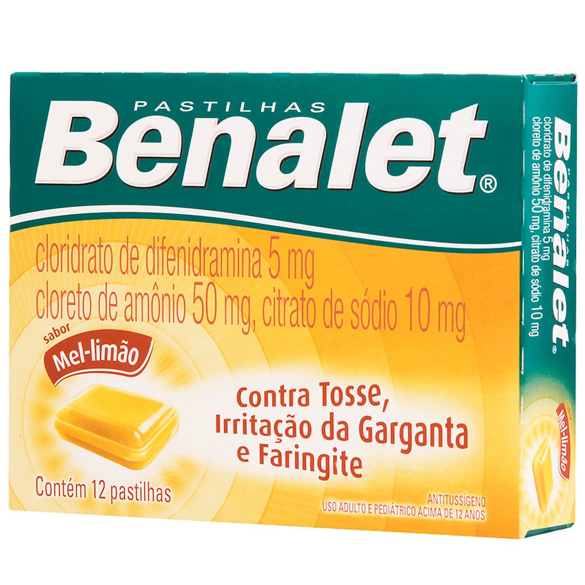 Benalet Mel&Limão Caixa Com 12 Pastilhas