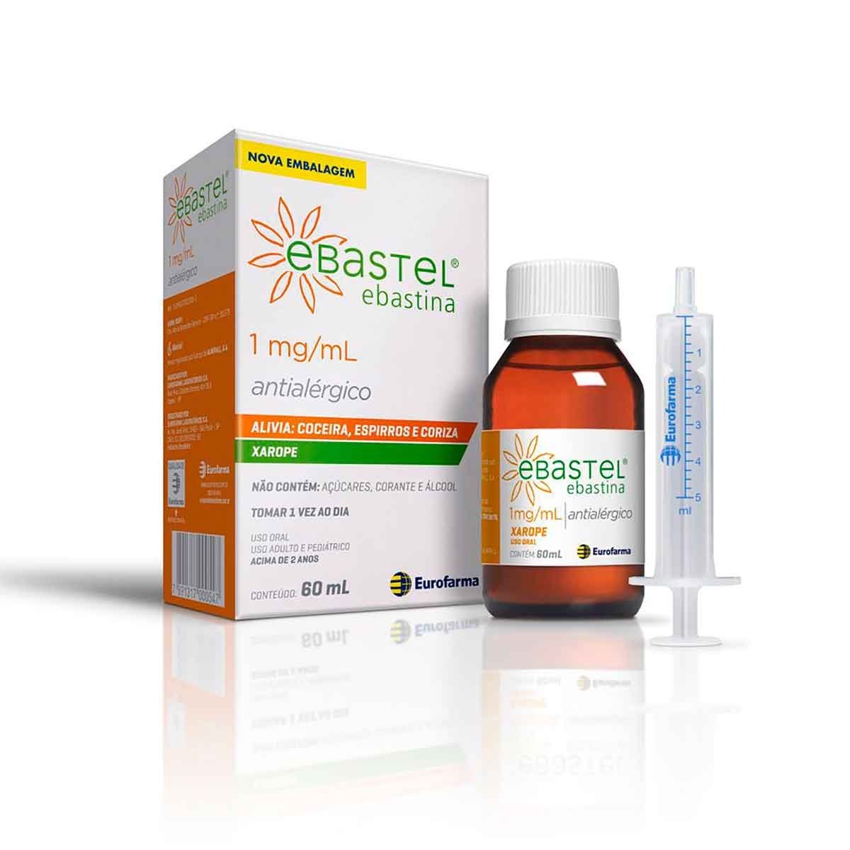 Ebastel 1mg/ml Xarope 60ml - EUROFARMA