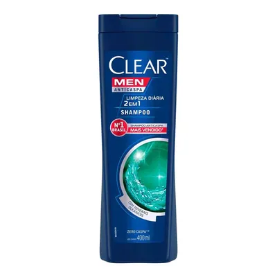 Shampoo Anticaspa Clear Men Limpeza Diária 2em1 400ml