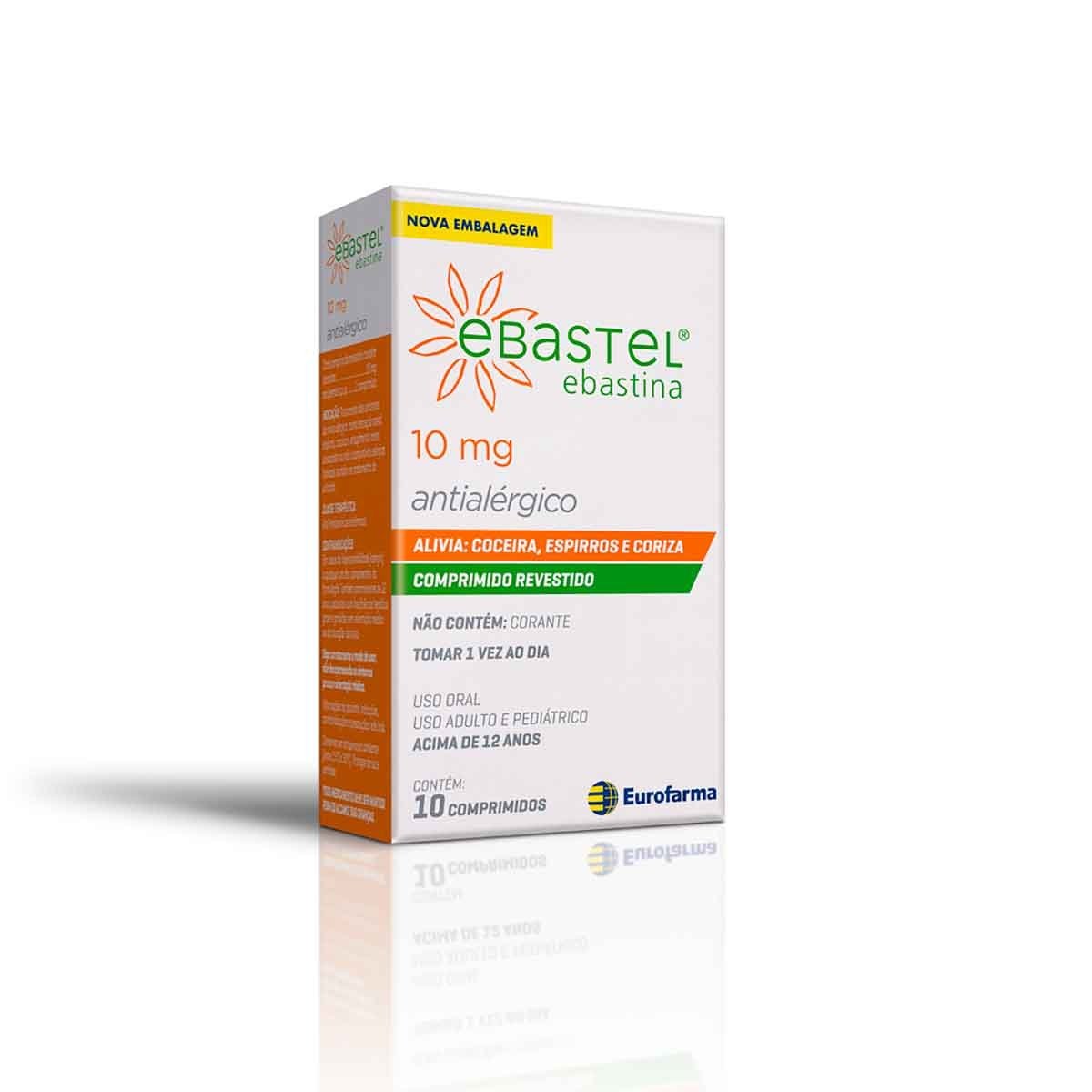 Ebastel 10Mg Eurofarma Caixa Com 10 Comprimidos