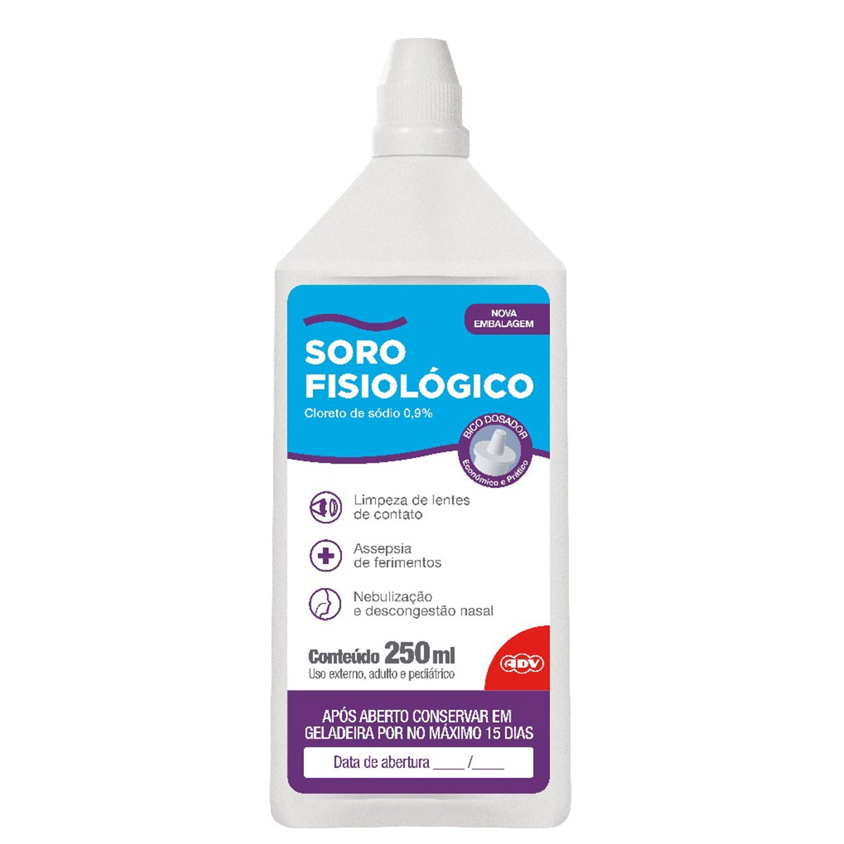 Soro Fisiológico 0,9Pc 250ml-Adv