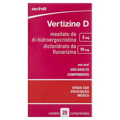 Vertizine D 10mg + 3mg  20 Comprimidos - ACHÉ- MELCON