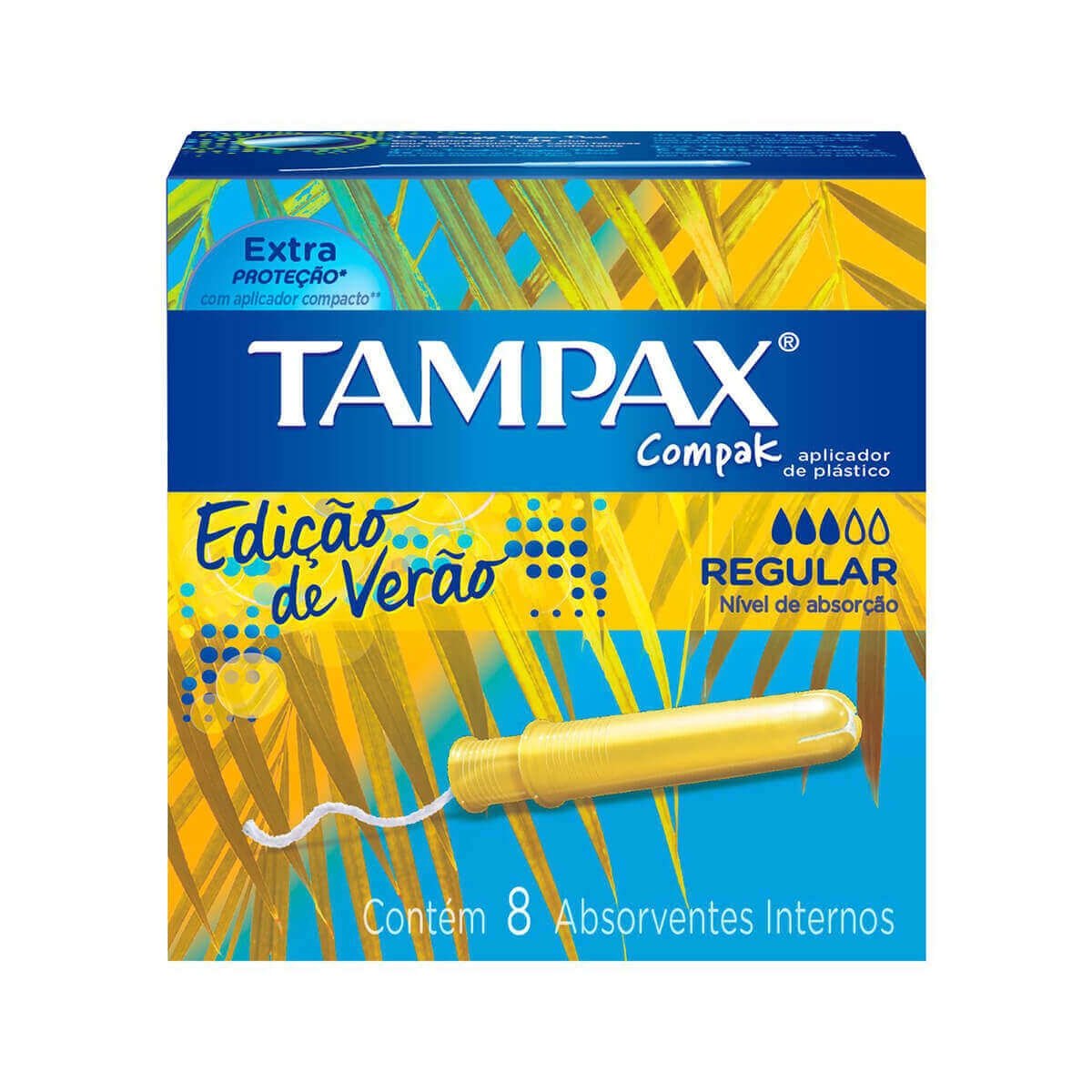 Absorvente Interno Tampax Compak Regular 8 unidades