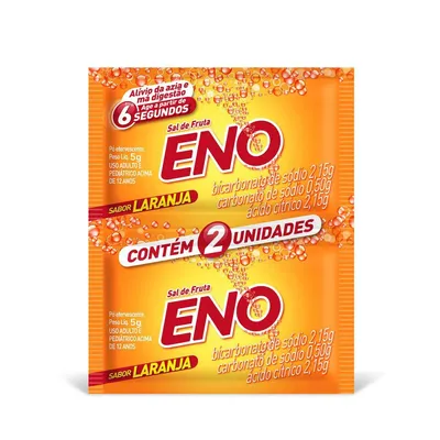 Sal de Fruta Eno Sabor Laranja com 2 Envelopes de 5g