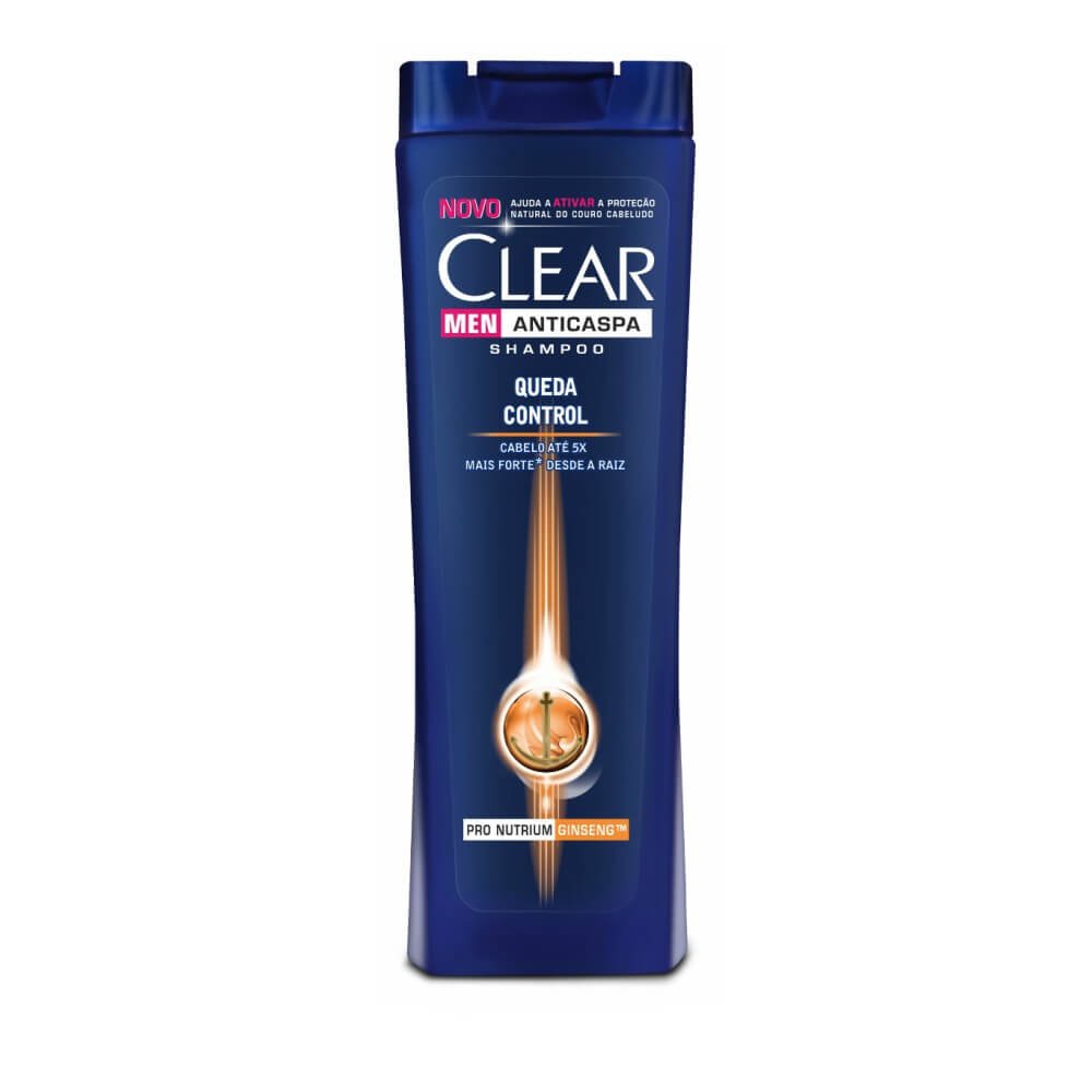 Shampoo Anticaspa Clear Men Queda Control Frasco 400ml