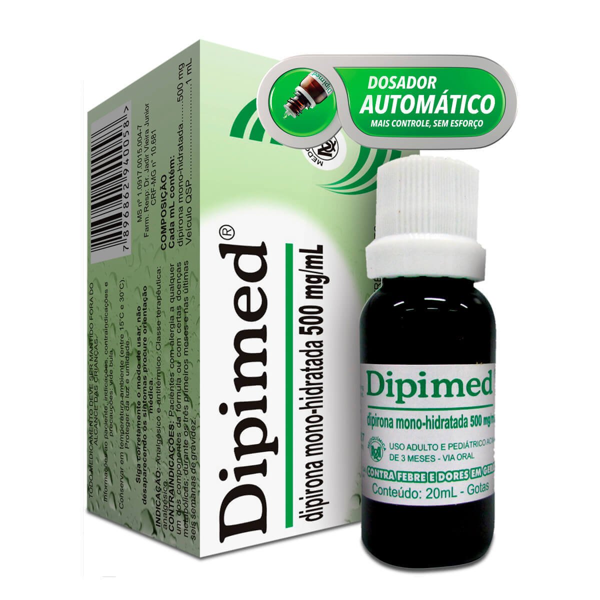 Dipimed 500mg/ml Gotas 20ml - MEDQUIMICA