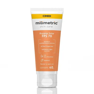 Protetor Solar Facial Milimetric Skincare FPS 70 40g