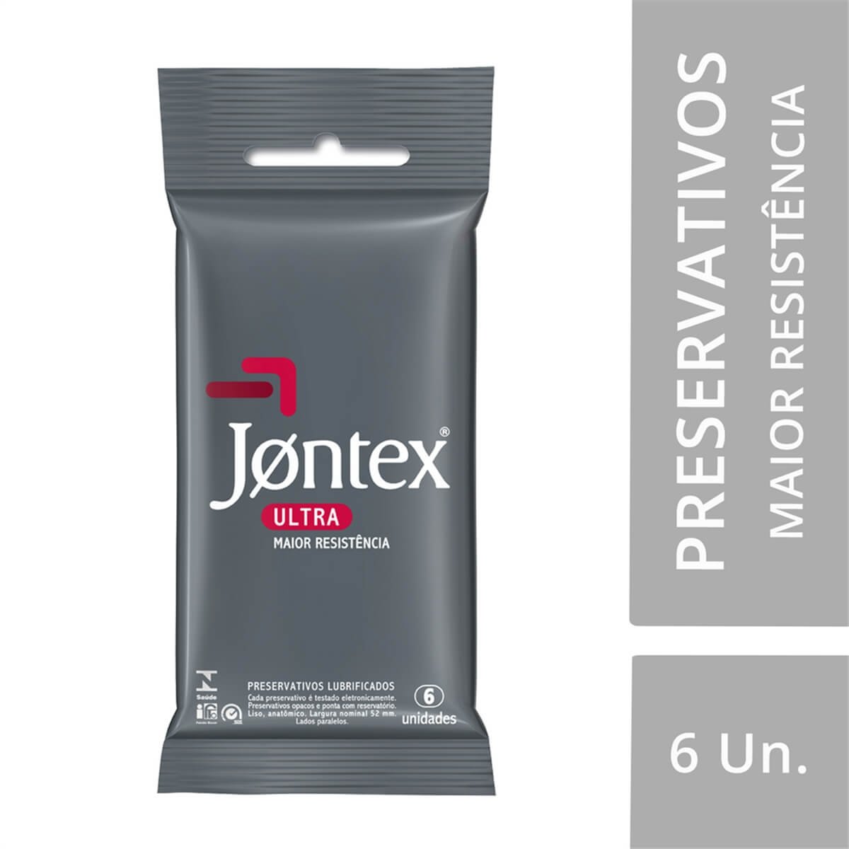 Preservativo Masculino Lubrificado Ultra Jontex  6 Unidades