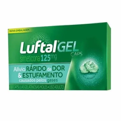 Simeticona Luftal Gel 125Mg Luftal Caixa Com 10 Cápsulas