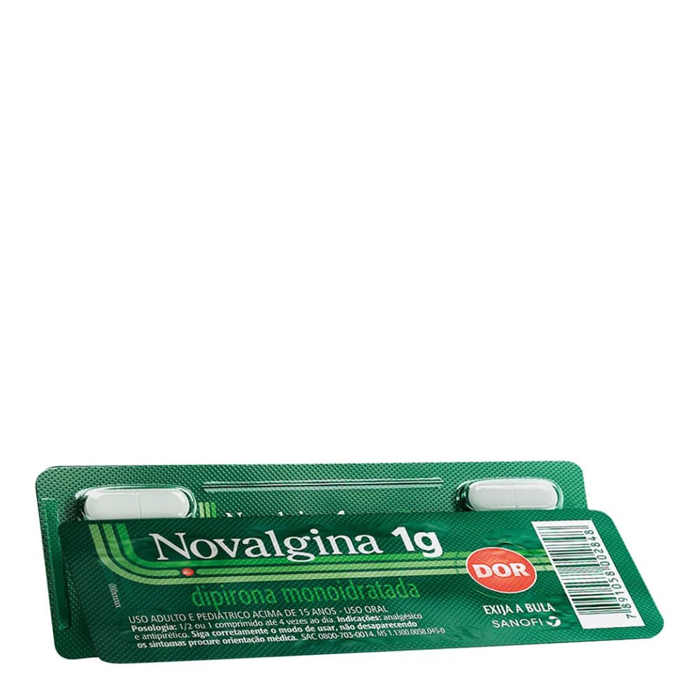 Novalgina Dipirona Sodica 1g 4 Comprimidos - SANOFI