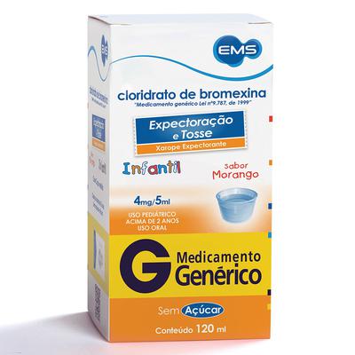 Cloridrato de Bromexina Xarope 4mg 120ml - EMS