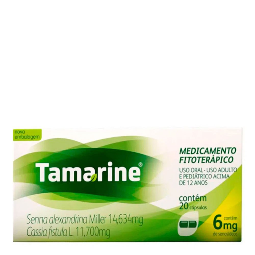 Tamarine 14,634mg + 11,700mg 20 cápsulas - HYPERA