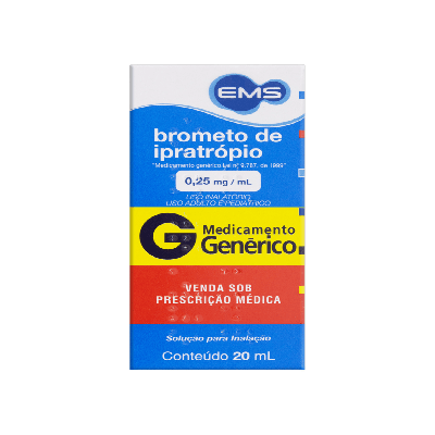Ipratrópio 0,25mg/ml Solução para Inalação 20ml - EMS