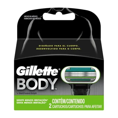 Carga Barbear Gillette Body C/2Unidades