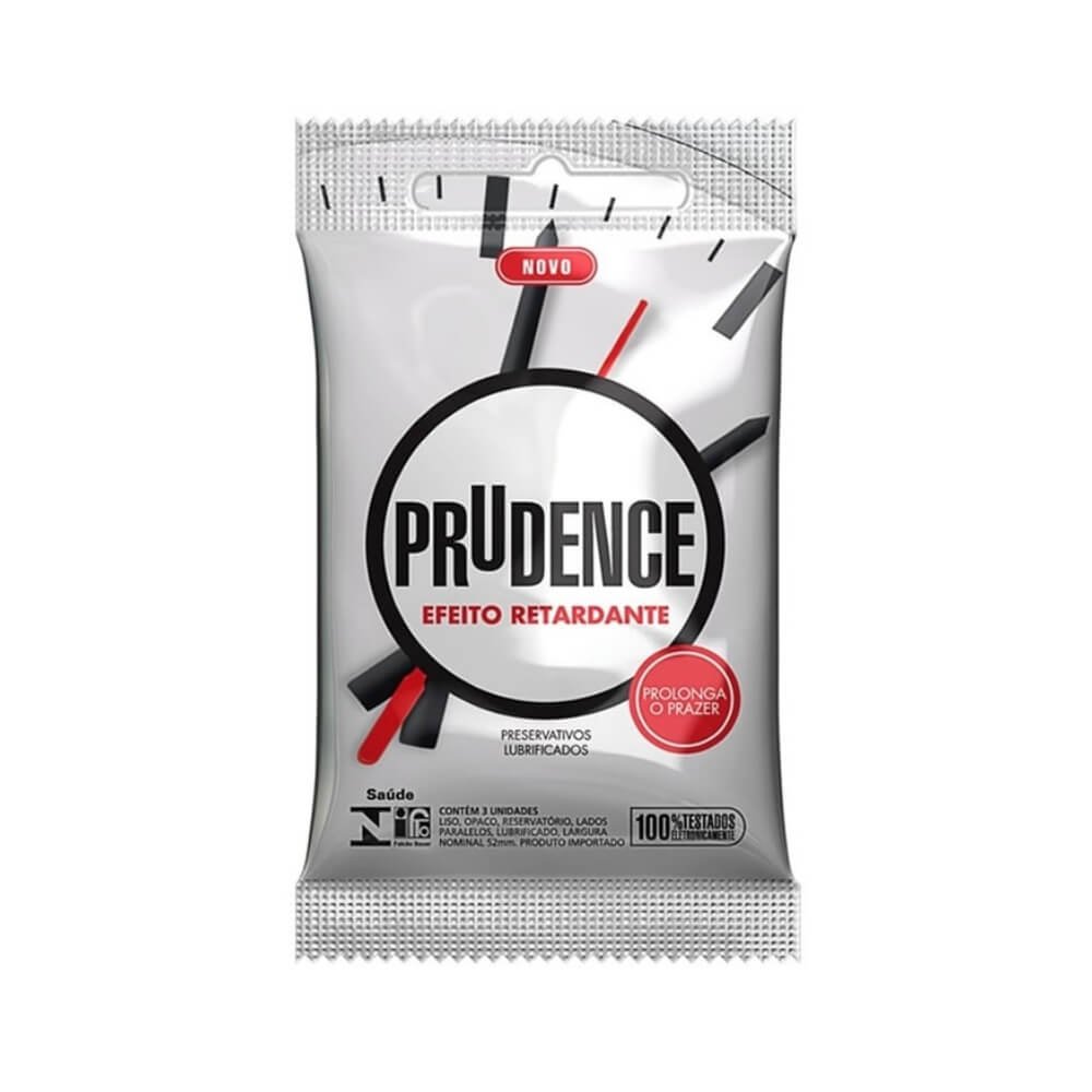 Preservativo Prudence Efeito Retardante Embalagem 3 Un