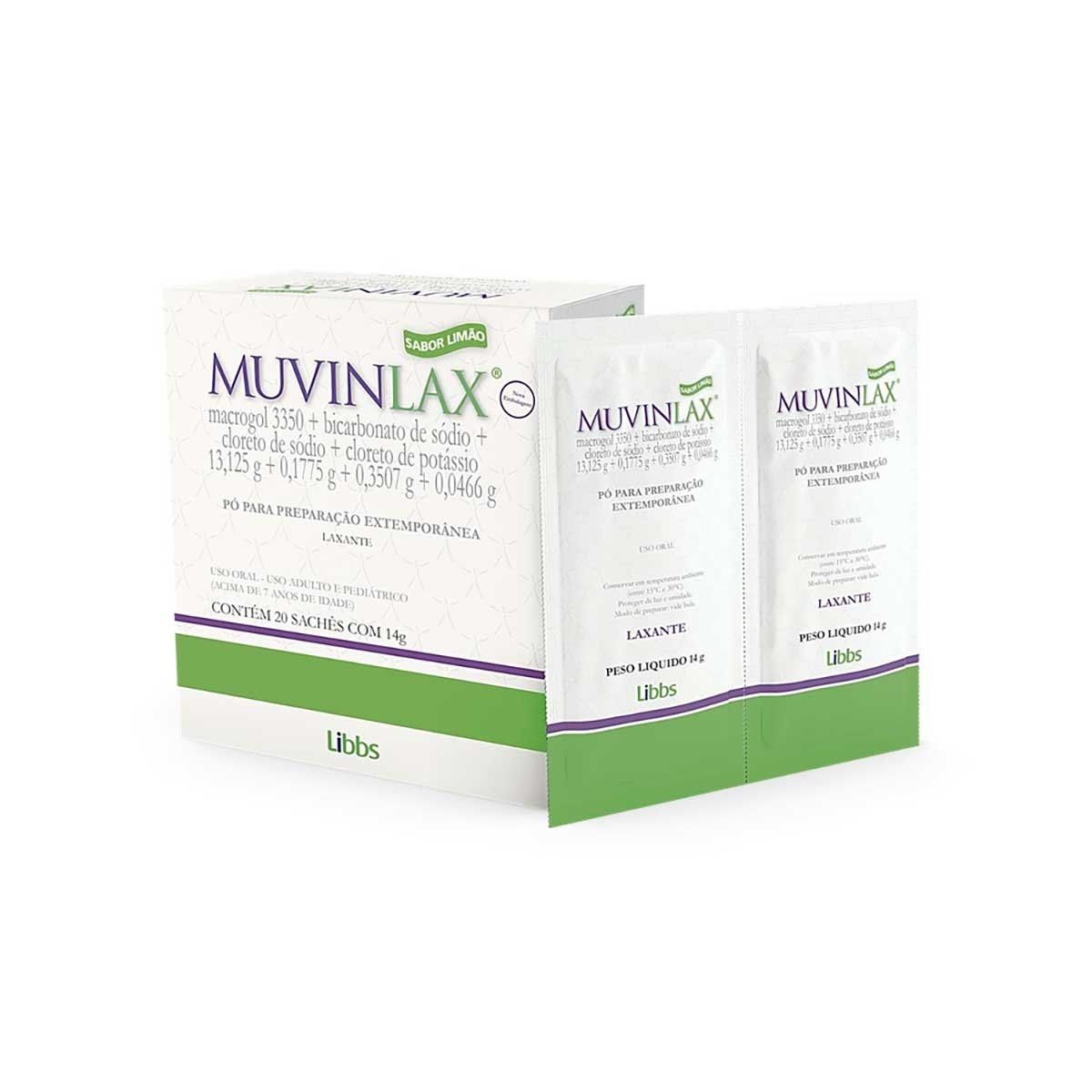 Muvinlax Limão 20 Saches - LIBBS