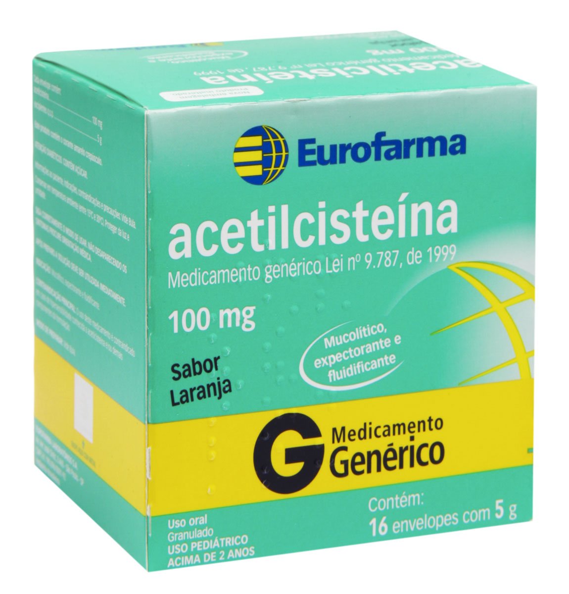 ACETILCISTEINA 100MG 16 ENV 5G