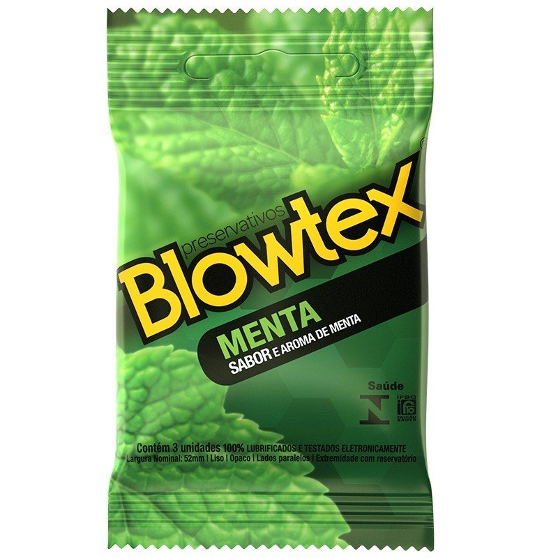 Preservativo Blowtex Menta Embalagem 3 Un
