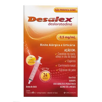 Desalex Desloratadina 0,5mg/ml Xarope 60ml - SUPERA