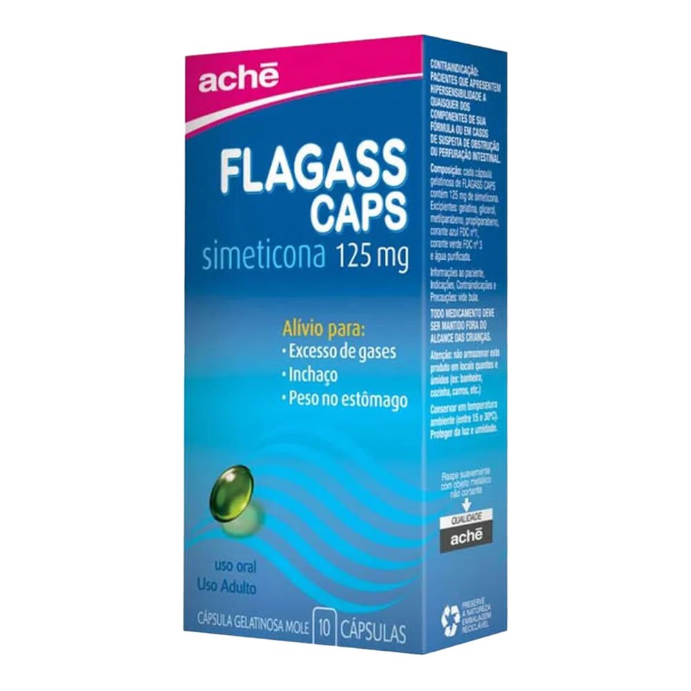 Flagass 125Mg Aché Com 10 Cápsulas