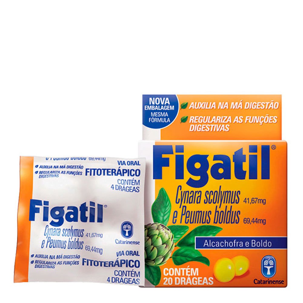 Figatil Catarinense Pharma Caixa Com 20 Drágeas